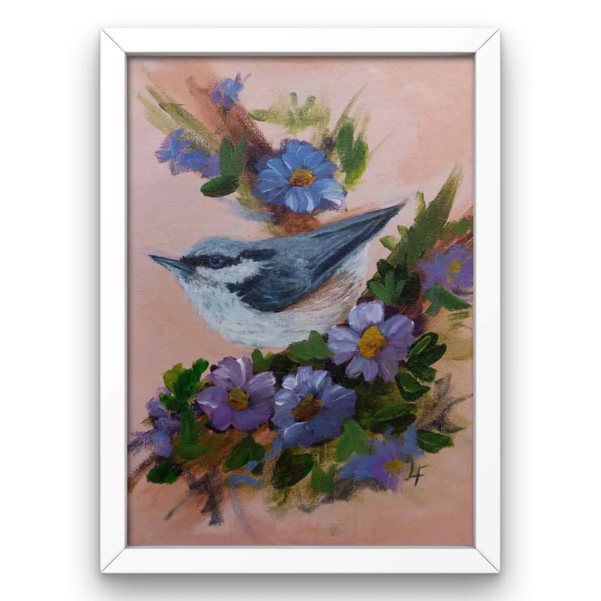 bird painting nature painting original art