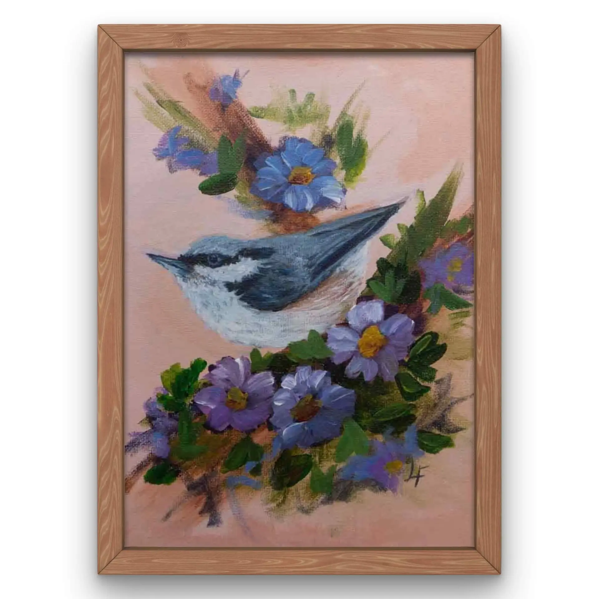 bird painting nature painting original art