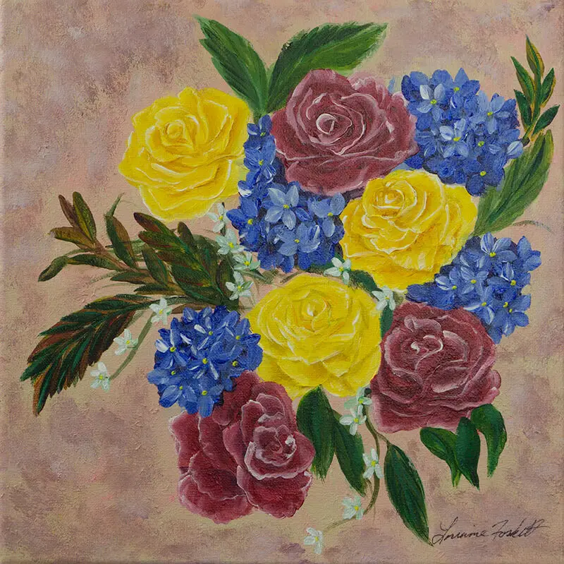 rose painting original art