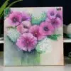 Hollyhock Blooms hydrangeas original art