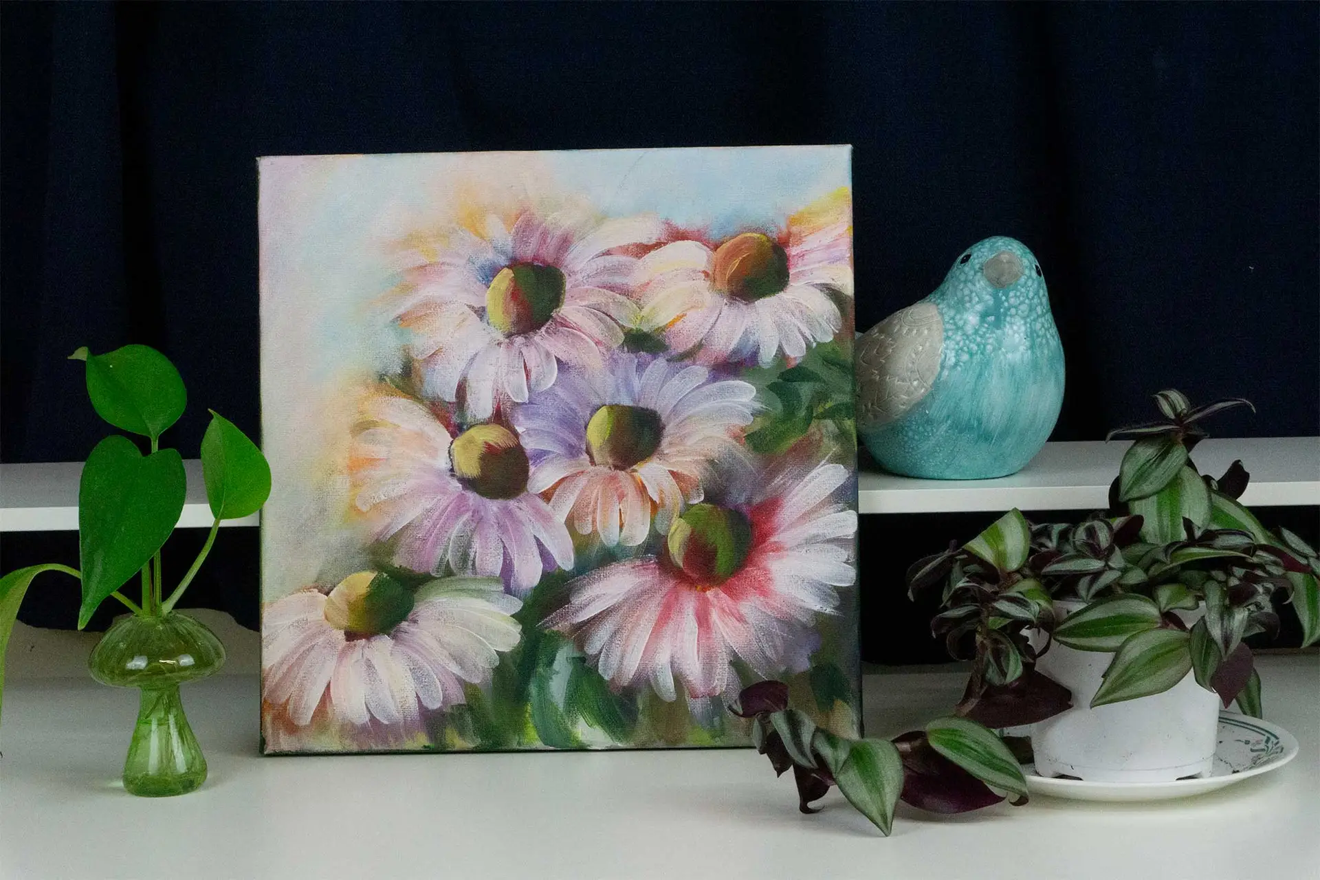Original art Dancing Daisies original painting