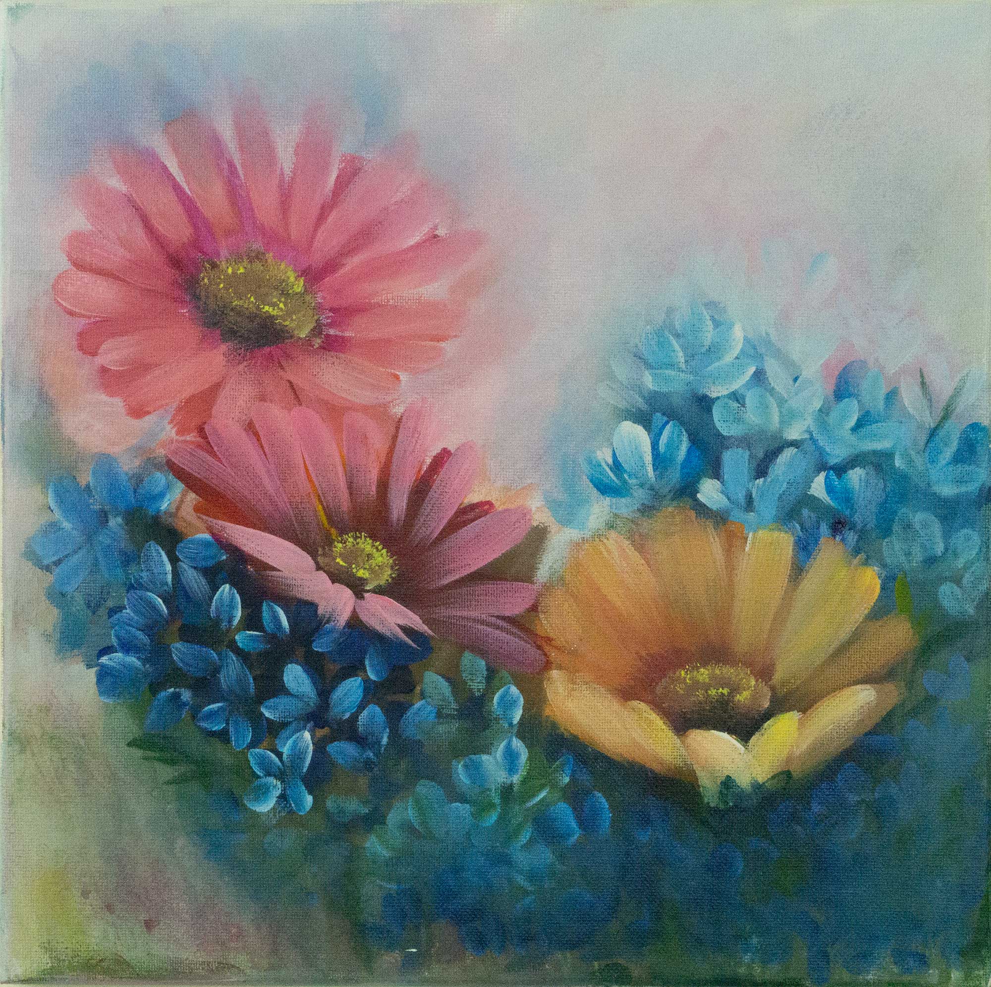 floral painting garden harmony one of a kind original