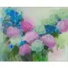 pink hydrangeas1 Morning Glories & pink Hydrangea wall art